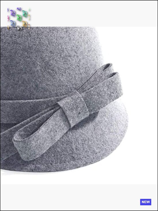 Wool Felt Bucket Hat Vintage Cloche Fedora Winter Church Bowler Hat main image 4